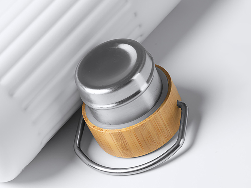 Термобутылка Нобук с бамбуковой крышкой, 500 мл