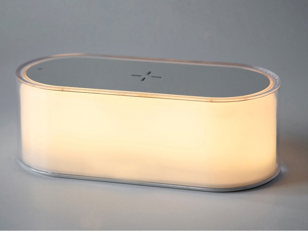 Ночник с беспроводной зарядкой и RGB подсветкой Miracle, 15 Вт