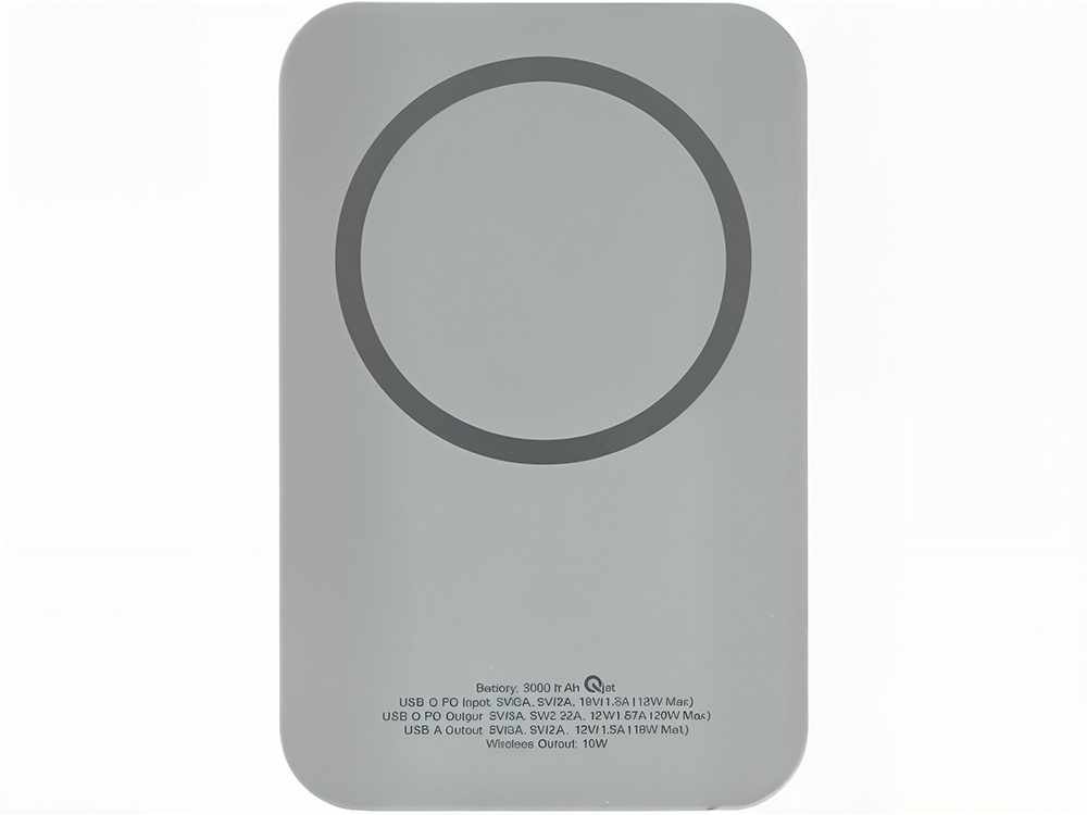 Магнитный беспроводной внешний аккумулятор с быстрой зарядкой QC/PD 20 Вт MagnetIQ, 5000 mAh