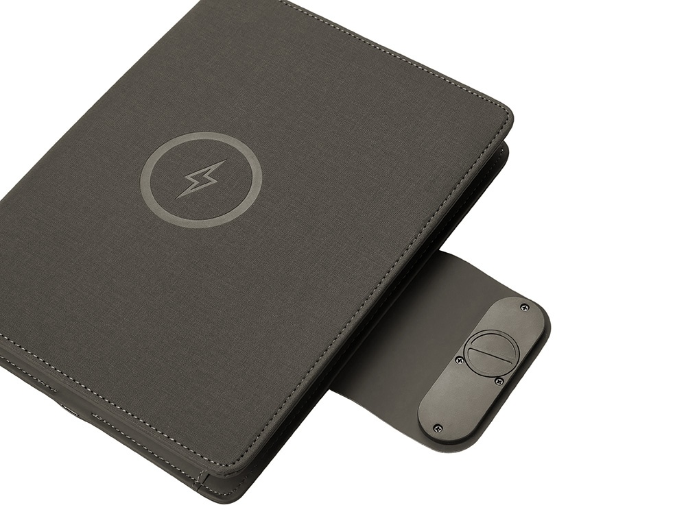 Подарочный набор Twilight: органайзер А5 с беспроводной зарядкой и металлическая шариковая ручка со светящимся логотипом