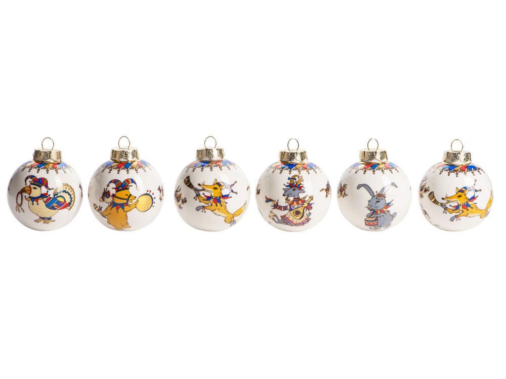 Комплект ёлочных украшений: шары, 6 штук