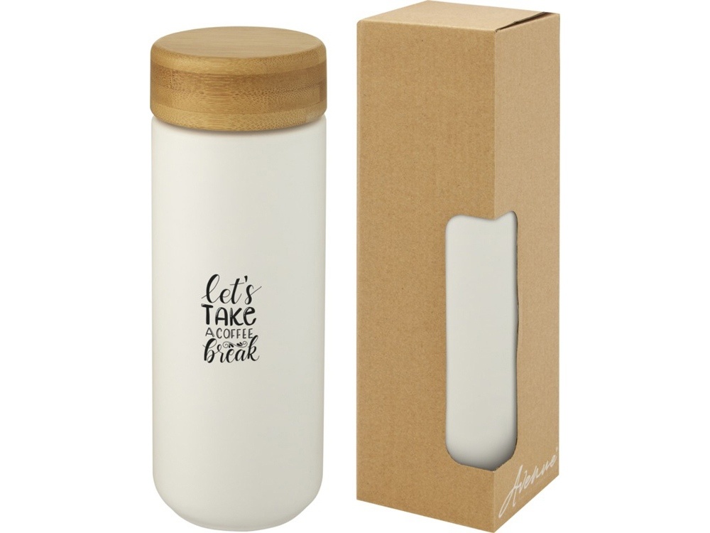 Керамическая кружка Lumi с бамбуковой крышкой