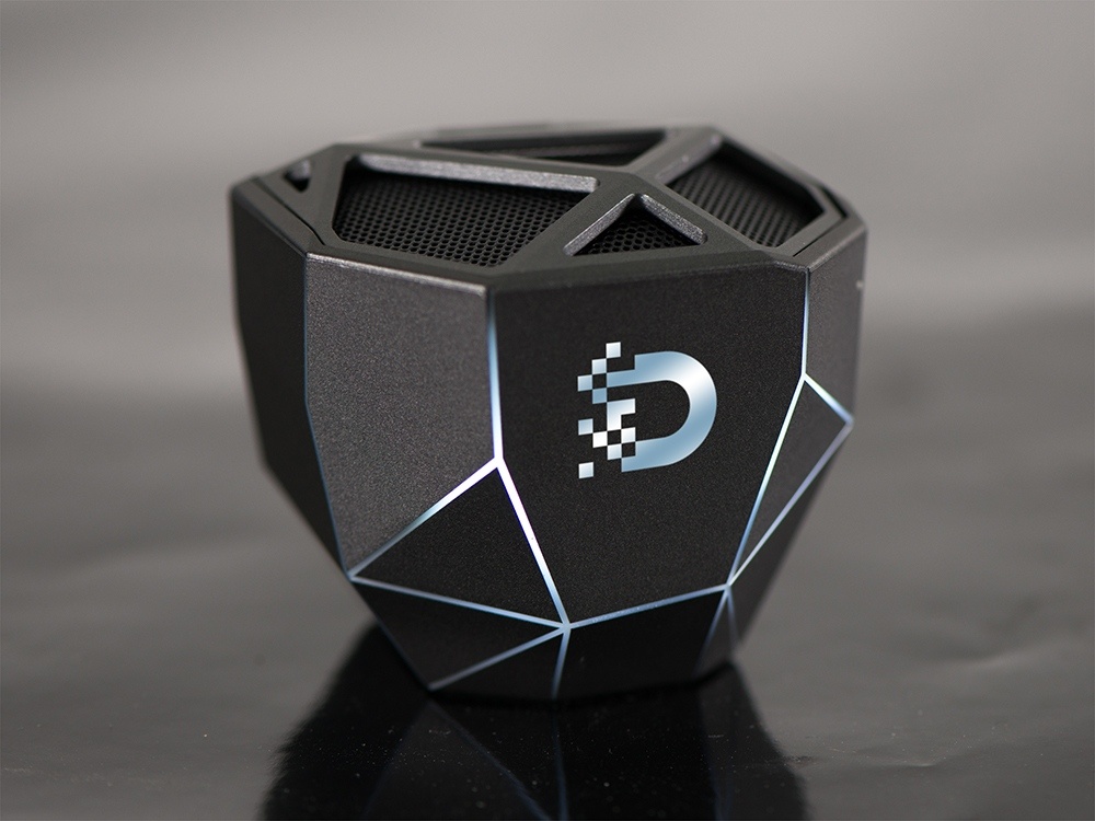 Портативная колонка Geo, белая подсветка