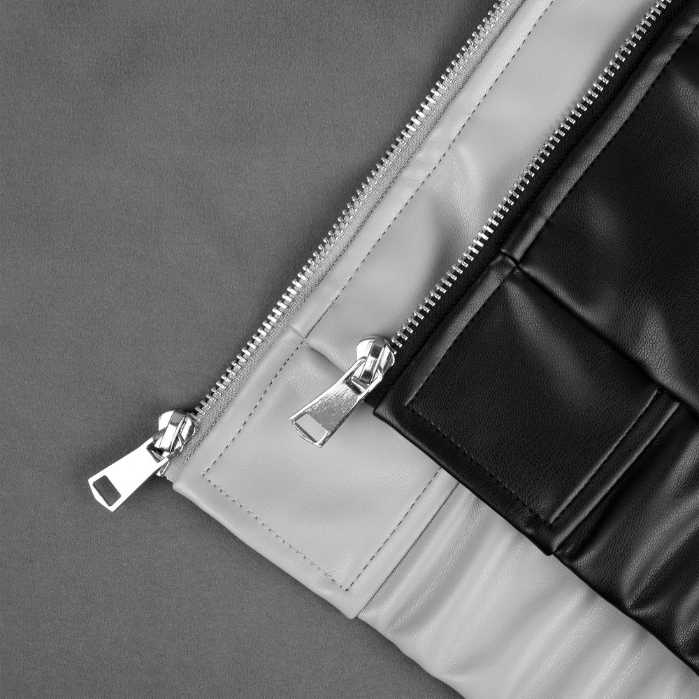 Бомбер из искусственной кожи Univer