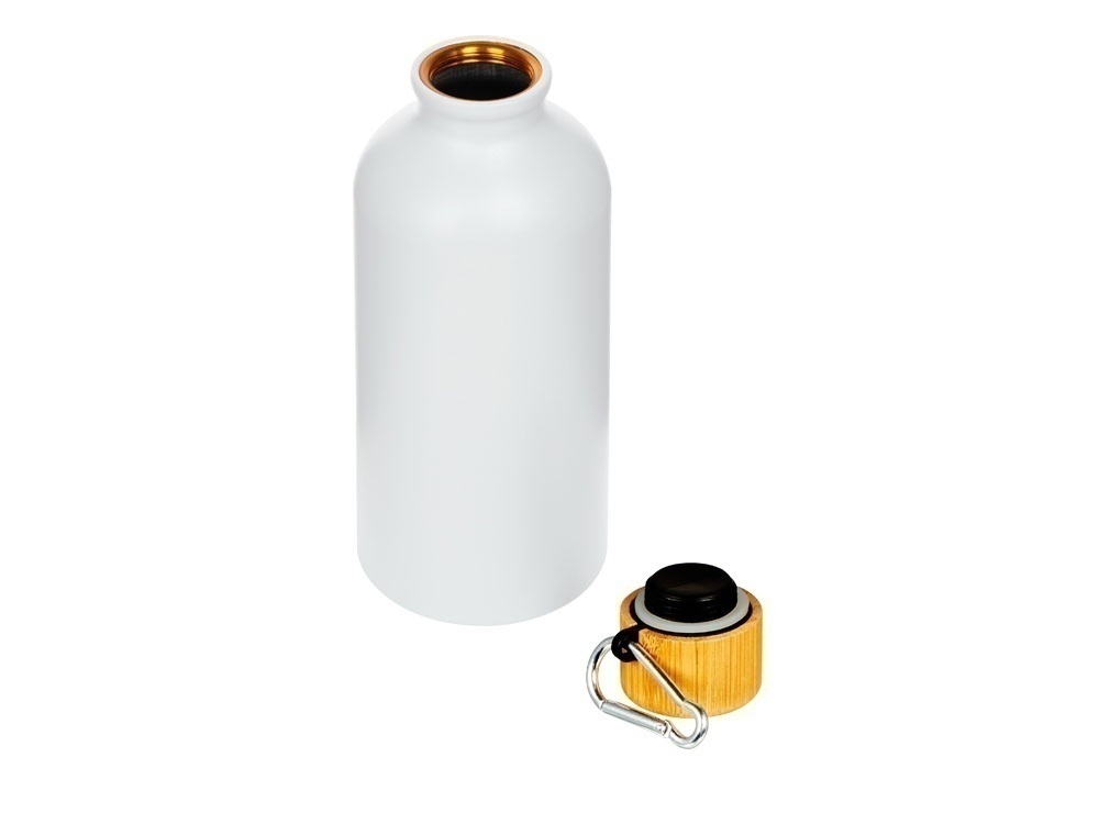 Бутылка Hip S Bamboo с карабином, 400 мл, матовая