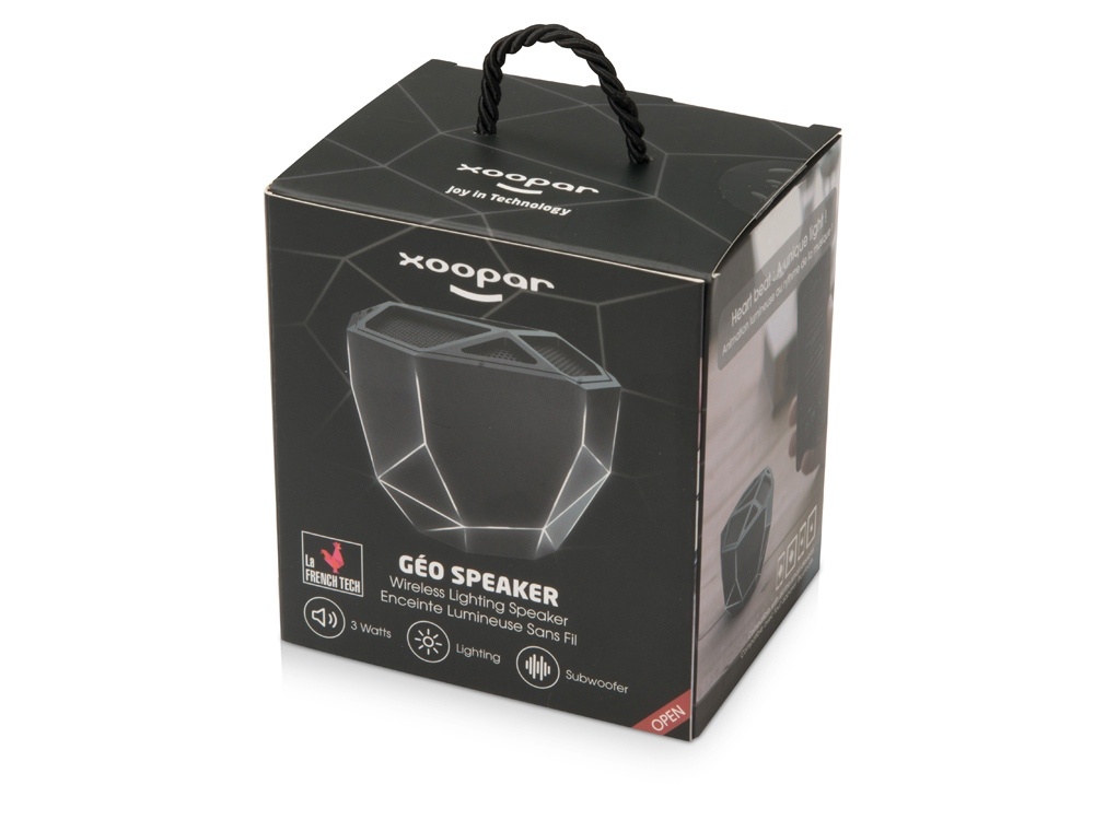 Портативная колонка Geo, белая подсветка