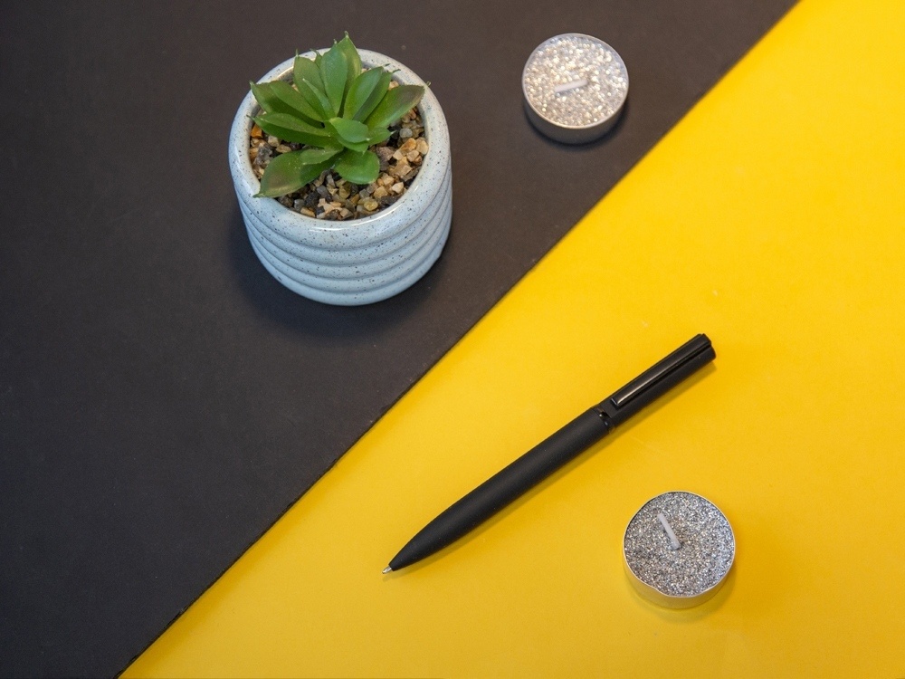 Ручка шариковая металлическая Siegfried Silver soft-touch с зеркальным слоем