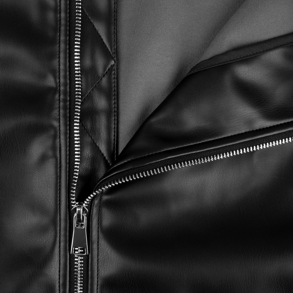 Бомбер из искусственной кожи Univer