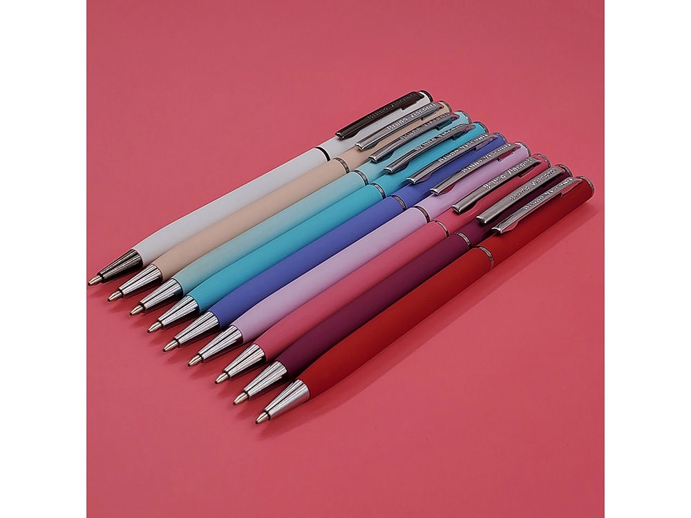 Ручка металлическая шариковая Palermo, софт-тач