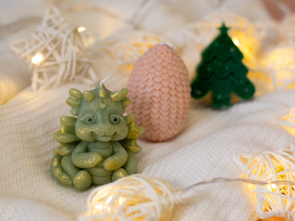 Набор свечей на подставке Год дракона