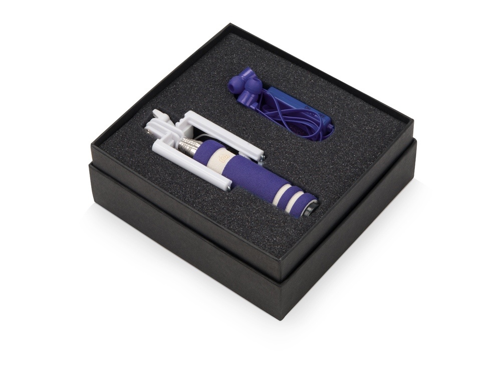 Набор для селфи с Bluetooth-наушниками и селфи-палкой в подарочной упаковке