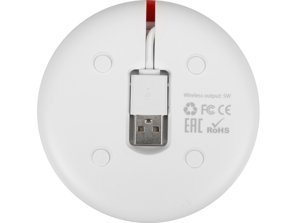 Беспроводное зарядное устройство Disc со встроенным кабелем 2 в 1