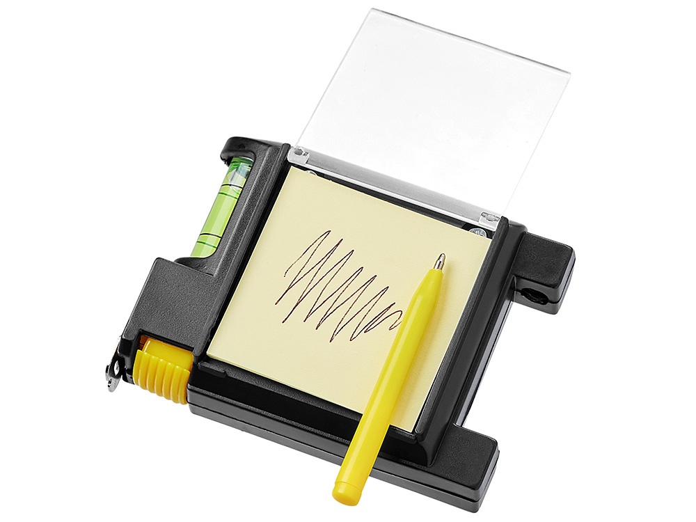 Рулетка на 2 м с уровнем и блоком для записей Nerd