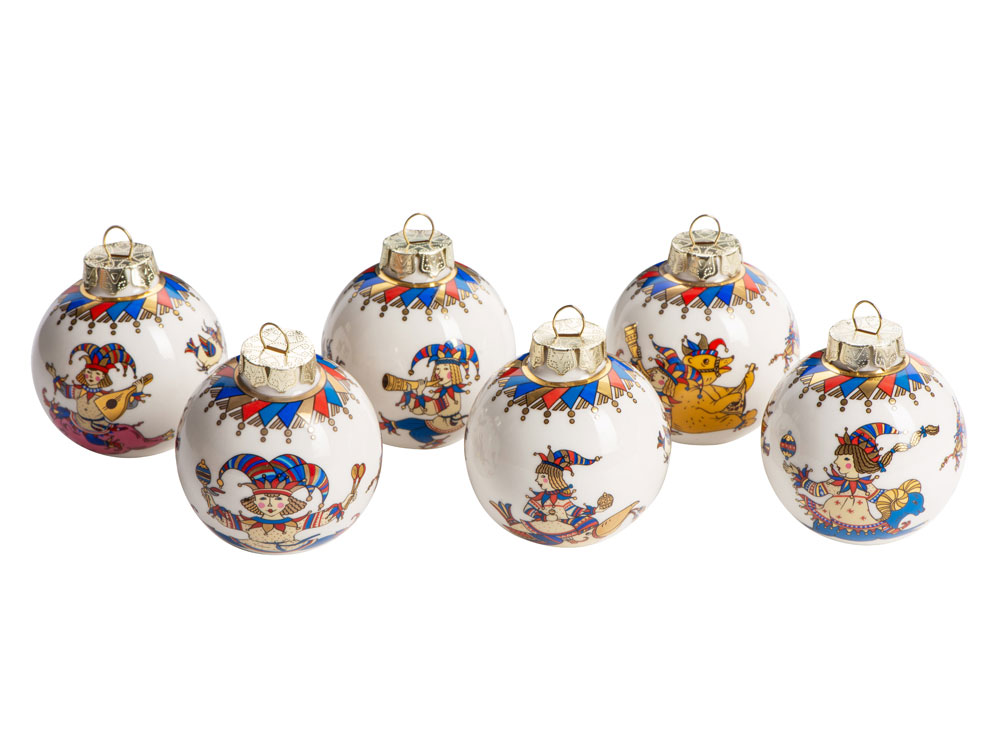 Комплект ёлочных украшений: шары, 6 штук